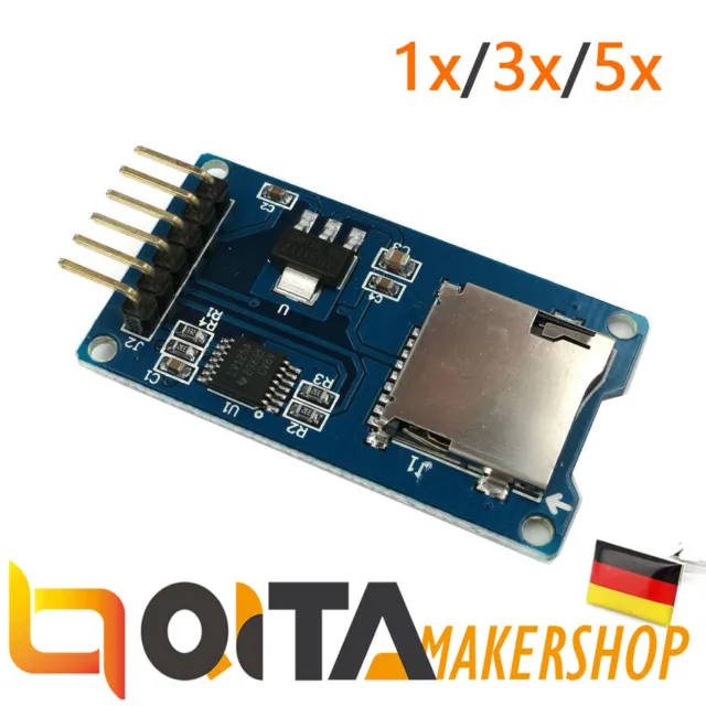 Micro SD TF Card Memory Modul Arduino Atmega Kartenadapter cardreader