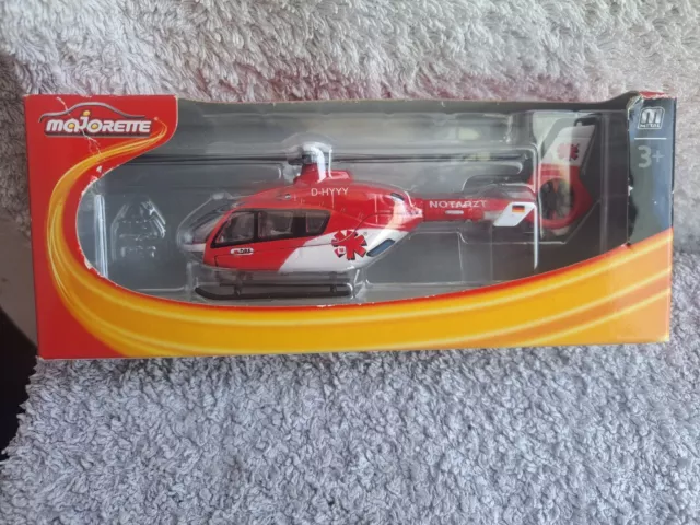 Majorette Eurocopter hélicoptère en boite NOTARZT  Ambulance  D-HYYY