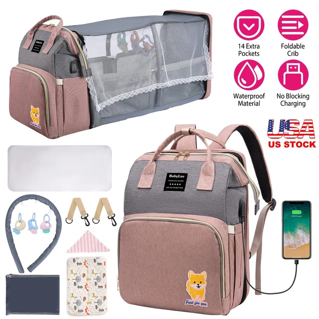 Multi Function Baby Diaper Bag Backpack with Changing station Mommy travel bag