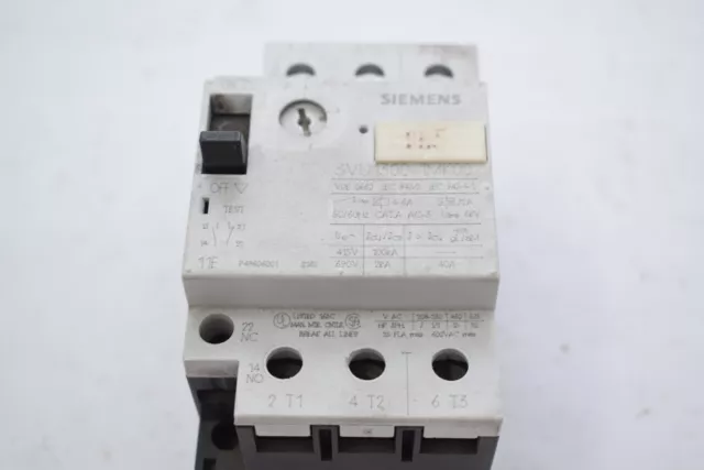 Siemens 3VU1300-1MK00 STARTER MOTOR PROTECTOR 1 NO 1NC 4-6 AMP 3 POLE