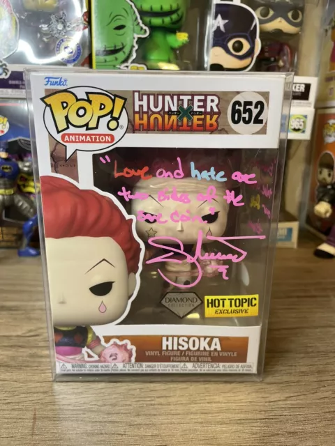 hisoka funko pop #652 Double Quote signed With COA JSA Hunter X Hunter Autograph