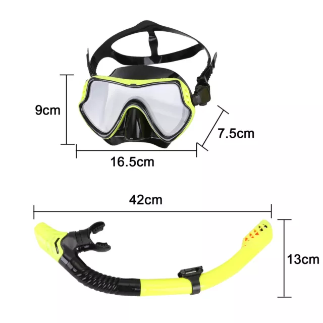 Adult Kids Full Face Snorkel Mask Diving Goggles For GoPro Swimming Masks Set 2