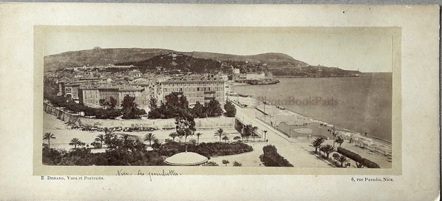 Photo Vintage G.J. France - Vue D'Antibes En Tirage Albuminé, Circa 1880