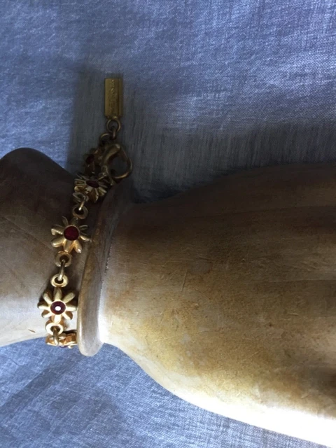 Bracelet Jonc VICTORIA Doré Avec Strass - Bijou Occasion Bon état - Accessoire élégant