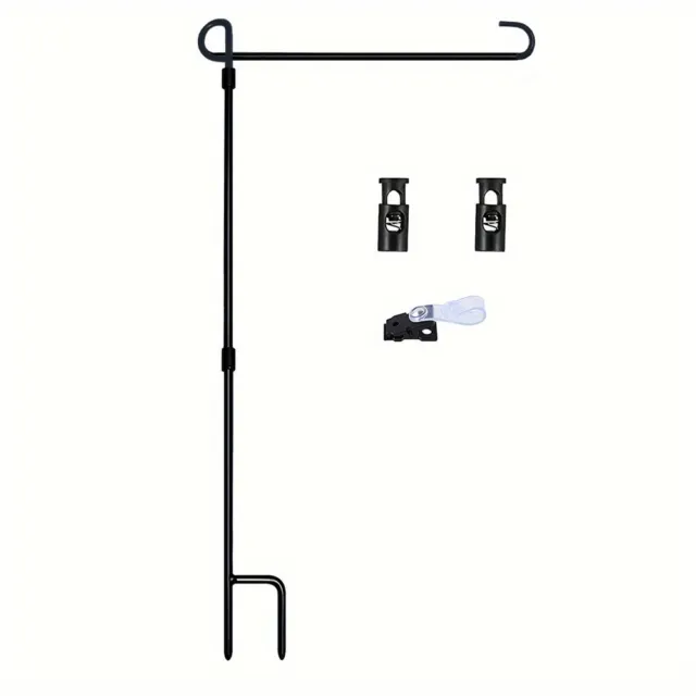 Garden Flag Stand Holder Yard Flag Pole with Clip Anti-Wind Flag, Party Banner