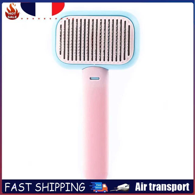 Pet Dog Cat Brush Needle Comb Hair Shedding Grooming Hair Remover (Pink)