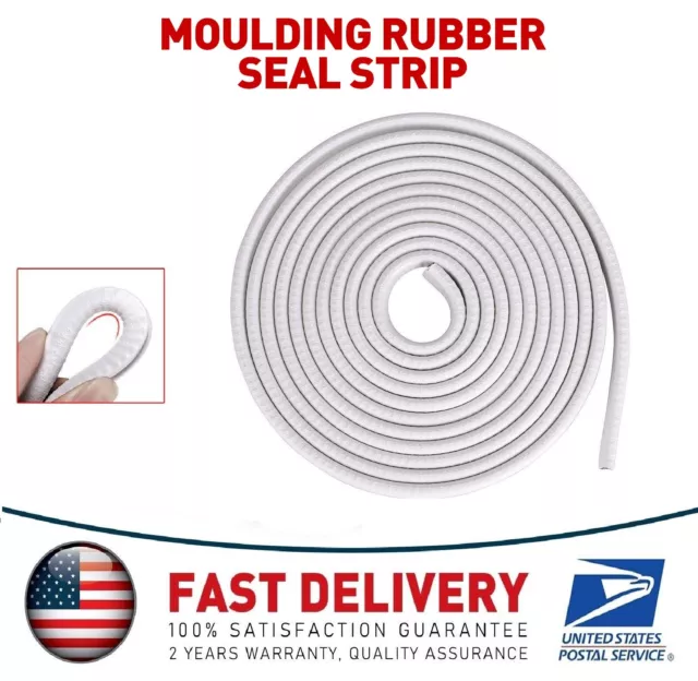 20 FEET White Car Door Trim Edge Lock Guard Moulding Rubber Seal Strip Protector