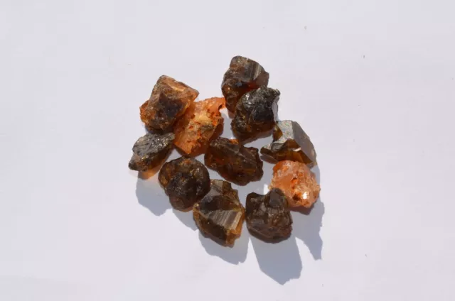 Lot de Grenat orange brut de Birmanie 50,60 ct/ minéraux lithothérapie  garnet