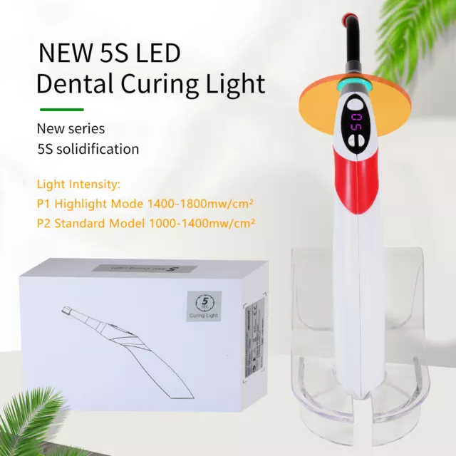 Dental Wireless Cordless 5s LED Cure Curing Light Lamp 1800mw Tool Resin Cure SA 2