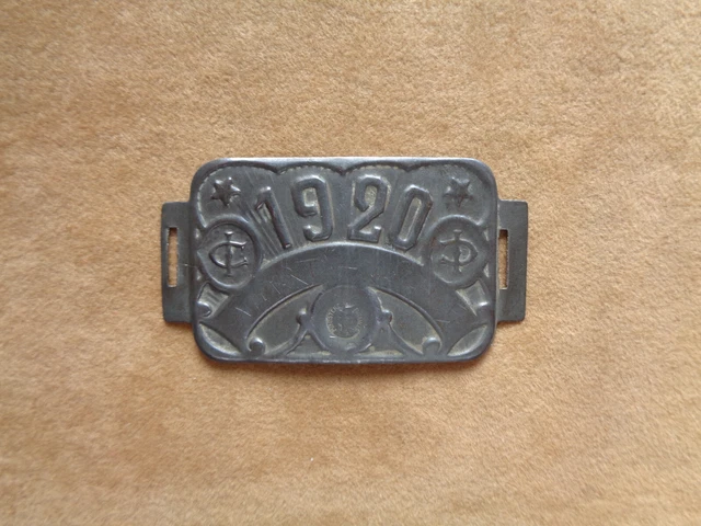 Ancienne plaque Fiscale Taxe 1940 Vélo Impôt Vélocipèdes