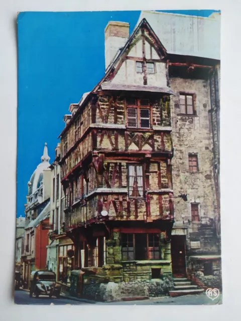 Bayeux Maison du XV siecle rue St-Martin France Vintage Postcard Postmark 1972