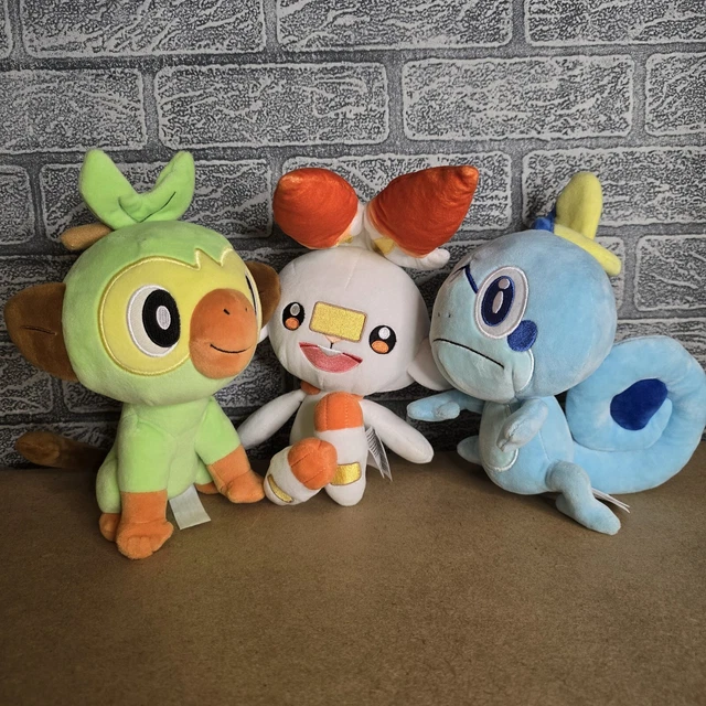 POKÉMON GEN 8 starter set plush bundle Grookey, Sobble and Scorbunny £20.00 PicClick UK