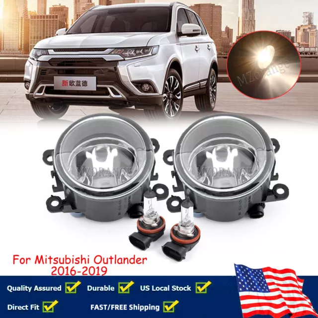 Front Bumper Fog Light Driving Lamps Left&Right For Mitsubishi Outlander 16-2019