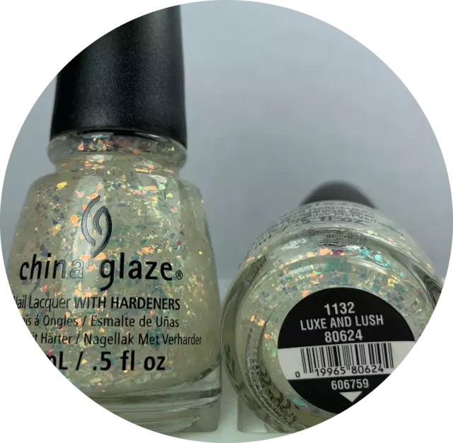 China Glaze Nail Polish * LUXE AND LUSH 1132 Iridescent Glitter Lacquer