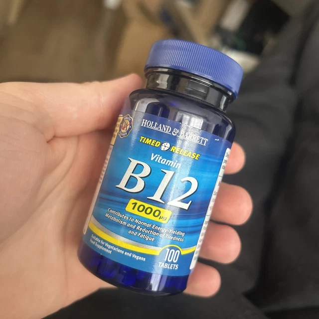 HOLLAND & BARRETT Timed Release Vitamin B12 100 Tablets 1000 Ug - Nov ...