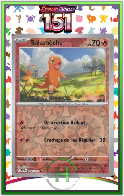 Commune - Pokemon - 151 - Salamèche 4/165 Version - Etat Français - NM