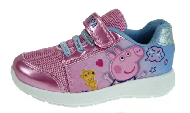 Peppa Pig Girls Trainers Kids Lightweight Sports Trainers Nursery Shoes Size