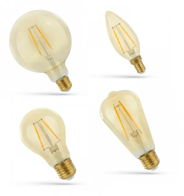 LED 5W Leuchtmittel Retro Filament Vintage Industrie Lampe E27 E14 Glühbirne