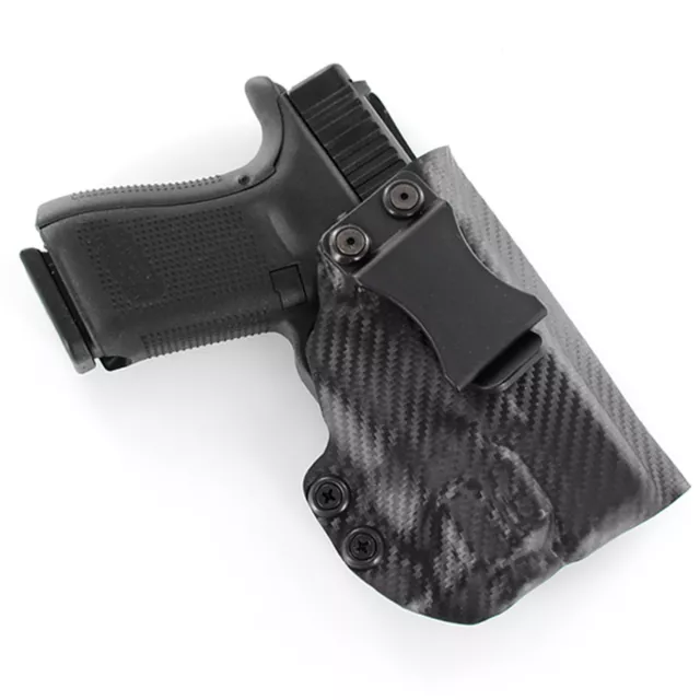 IWB Kydex Holster for Handguns with Olight PL-MINI 2 - BLACK CARBON FIBER