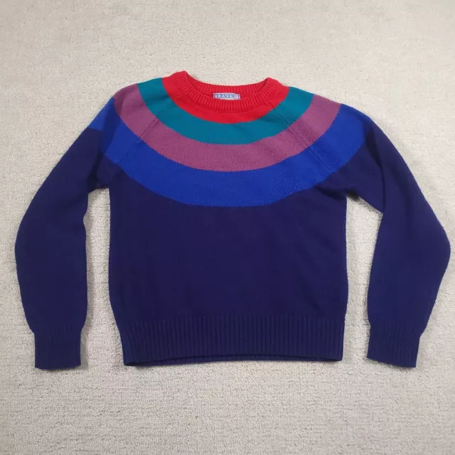 Vintage 70s 80s Levis Strauss & Co Sweater Womens Small Rainbow Colorblock Retro