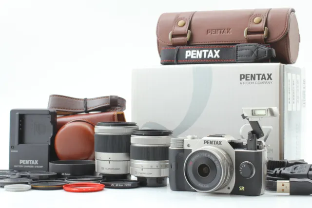 [MINT in Box] PENTAX Q7 Compact Digital Camera White 01 02 06 3Lens From JAPAN