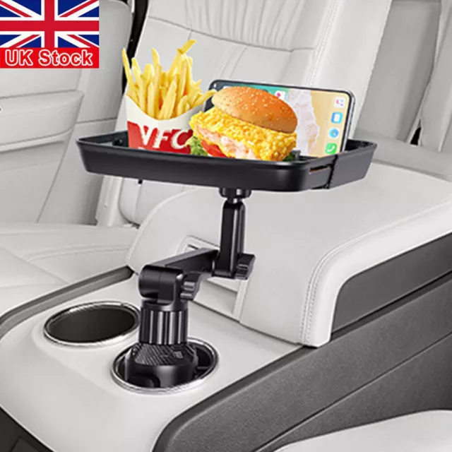 Universal Car Cup Holder Tray Phone Mount Drink Food Table Tidy Organizer UK
