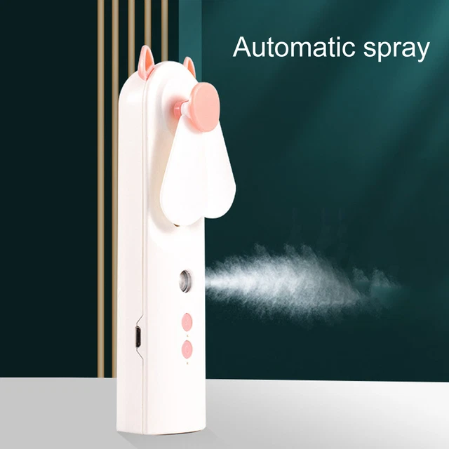 1 juego de mini ventilador recargable hidratante facial vaporizador de aire acondicionado portátil