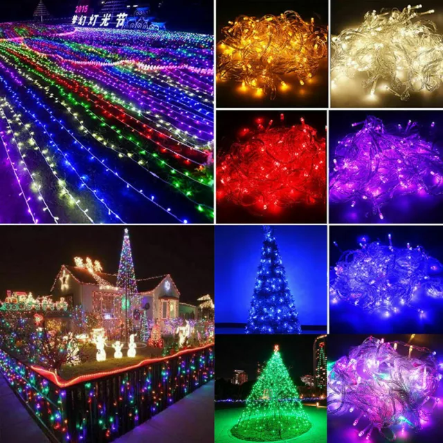 33FT 10m STRING LIGHTS 100 flash fairy LED glow USA plug-in xmas holiday wedding