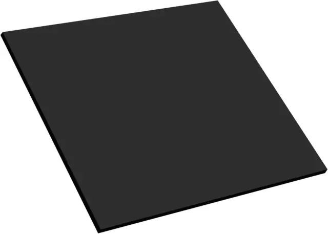 Expanded PVC Plastic Sheets - 12" X 12" Rigid Black Sheet for Craft