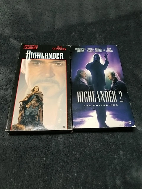 HIGHLANDER & HIGHLANDER 2 VHS Tapes Christopher Lambert Sean Connery £9 ...