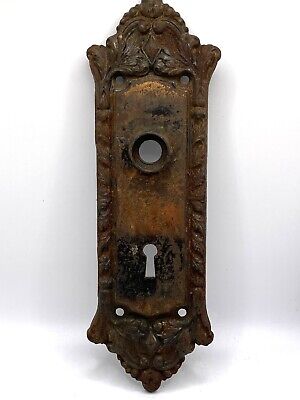 Antique Cast Iron Ornate Door Plate Chatham 7935 Victorian Stamped