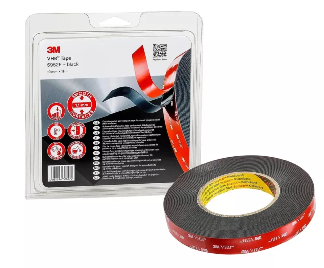 3M™ VHB™ 5952 Car Vehicle Double Sided Acrylic Adhesive Mounting Tape  19mm Wide