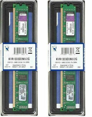 Kingston ☆ Kingston KVR1333D3N9/2G 2 Go PC3-10600 DDR3-1333 MHz PC de bureau Mémoire... 