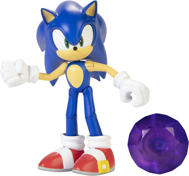 JAKKS PACIFIC SONIC the Hedgehog 4" Action Figure with Chaos Emerald £ ...