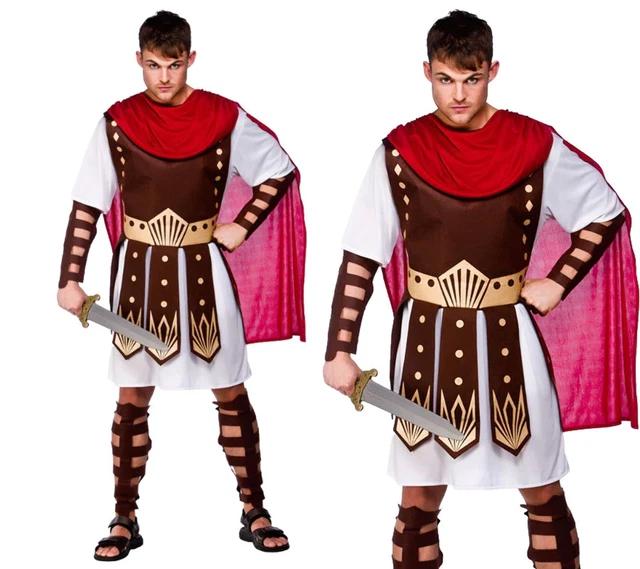 Costume Da Centurione Romano Completo - Soldato Antica Roma Con Elmo, Scudo E Mantello - Foto 6