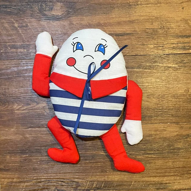 VTG Wooltex Humpty Dumpty Nursery Decor Wall Art Rhyme 80s