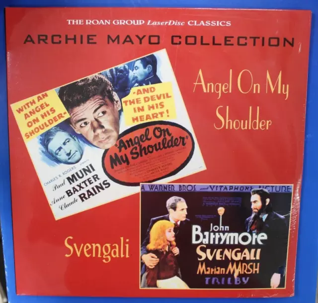 Sealed New-Angel On My Shoulder/Svengali-Archie Mayo-Laserdisc-NOT DVD or VHS
