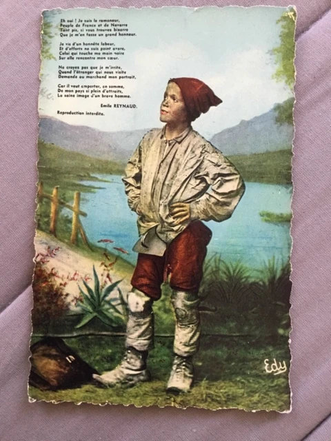 CPA fantaisie - Jeune ramoneur près du lac - Edylux