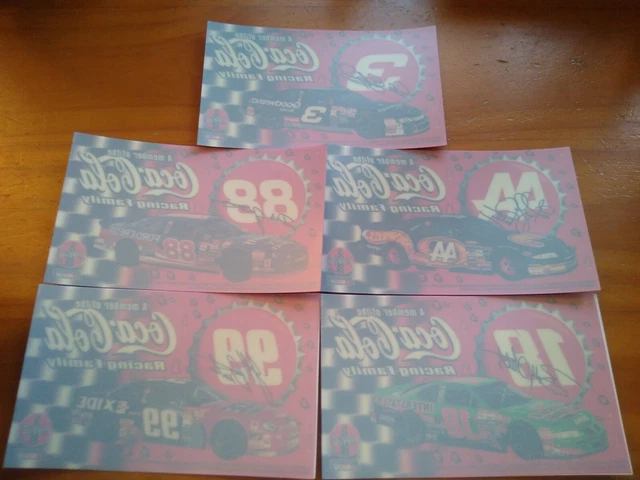 Lot Of Five Coke Racing Window Clings