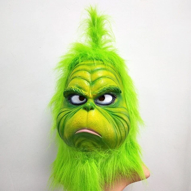 Cute The Grinch Latex Mask Headgear Halloween Party Cosplay Costume Prop