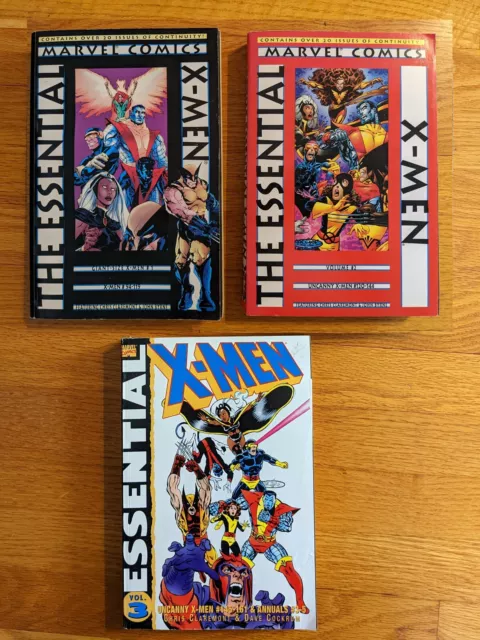 Marvel Essential Uncanny X-Men Volumes 1, 2 & 3 TPB 1998 First Claremont Run