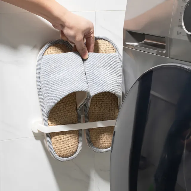 Soporte de toallas Sin olor Sin espacio de perforación Organizador de toallas de ahorro de espacio Color blanco