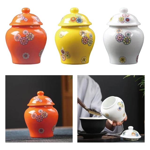 Lidded Vase Centerpiece Flower Arrangement Collectible Creative Art Pot for Home