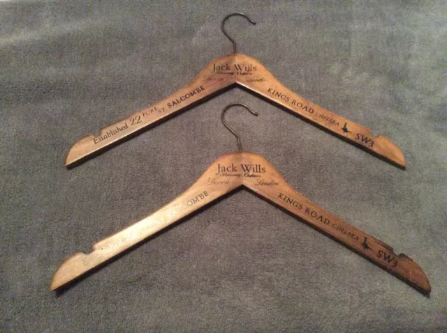 Vintage Kings Road Chelsea Wooden Coat Hangers London Salcombe Devon