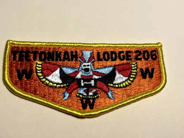 Boy Scouts - OA - Teetonkah Lodge 206 Flap Patch