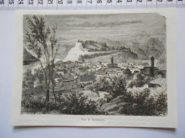 G67  / Gravure 1877 /   Vue De Besancon