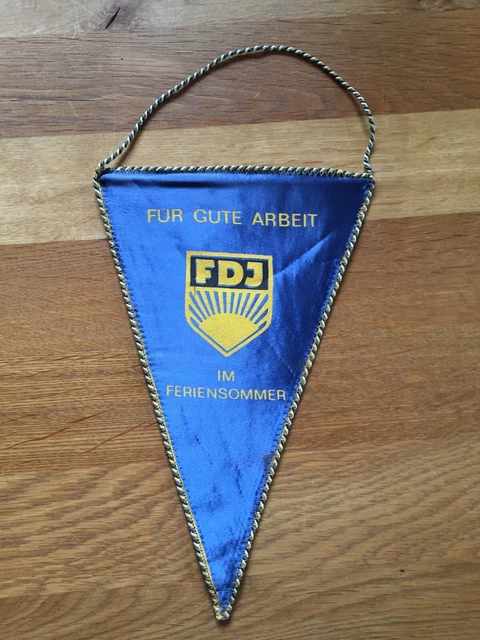 DDR Wimpel   FDJ Schülerbrigade  „Meine Arbeit für meine Republik“ 