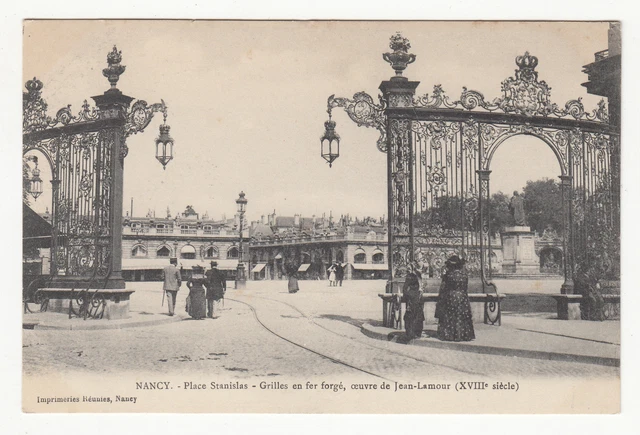 *** NANCY - Place Stanislas - Grilles en fer forgé (animée) *** SD - CPA 1432