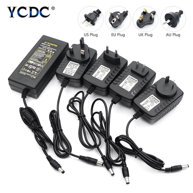 Universal AC100-240V Power Supply Adapter 12V 1A/2A/3A/5A/6A/7A/8A Charger 802E