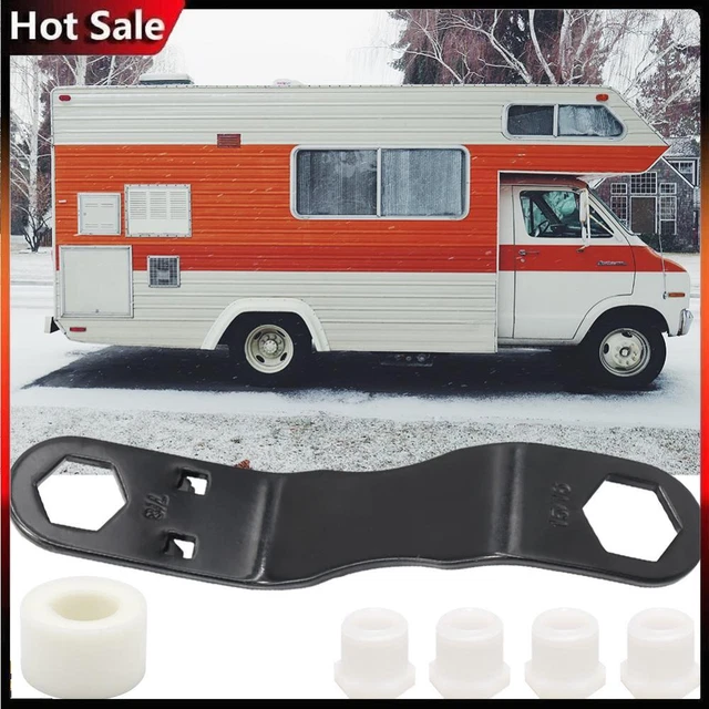 Tappo Di Scarico Per Scaldabagno Camper Atwood, 1/2 Pollice NPT, In PVC Bianco, Con Nastro PTFE, Confezione Da 4 Pezzi - 3